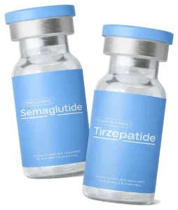 Compounded semaglutide and tirzepatide vials