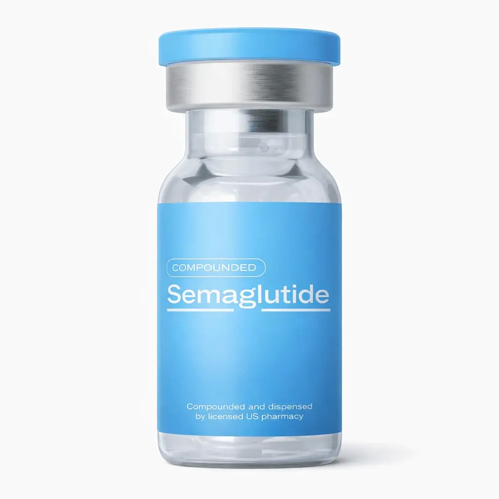 Compounded semaglutide vial