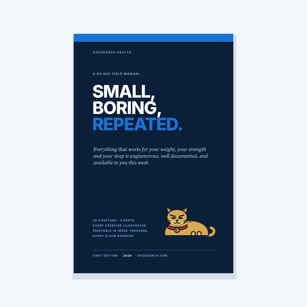 Cover of Small, Boring, Repeated — a 90-day field manual